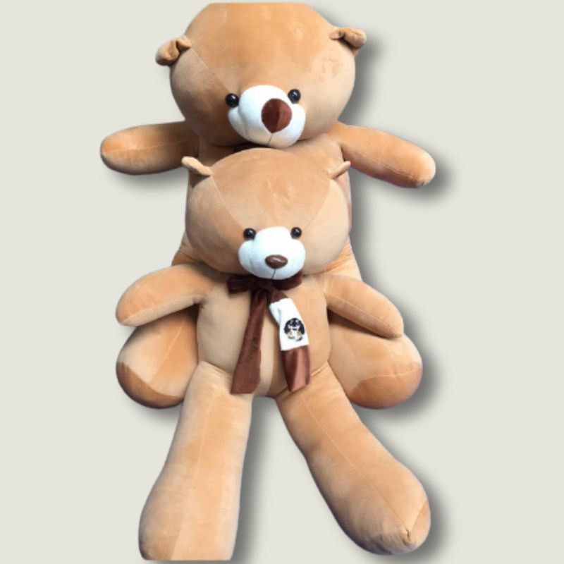 Gấu bông brown đeo khăn - thú nhồi bông cao cấp gấu bông to teddy quà tặng đáng yêu chất liệu vải nhung hàn quốc