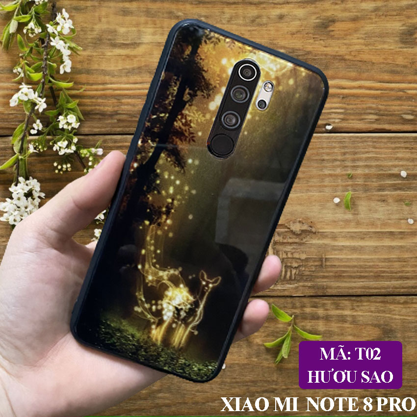 Ốp điện thoại Xiaomi Redmi Note 8 Pro - Ốp lưng Xiaomi Note8 Pro mặt kính in hoa 3D sang trọng đẹp độc lạ, chống trầy xước
