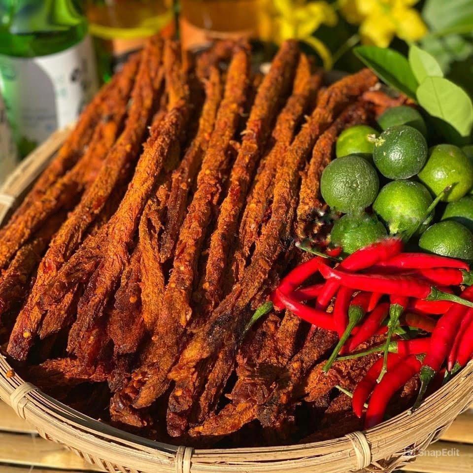 Khô trâu que (đậm đà- có video) {Khối lượng tịnh, không tính bao bì}