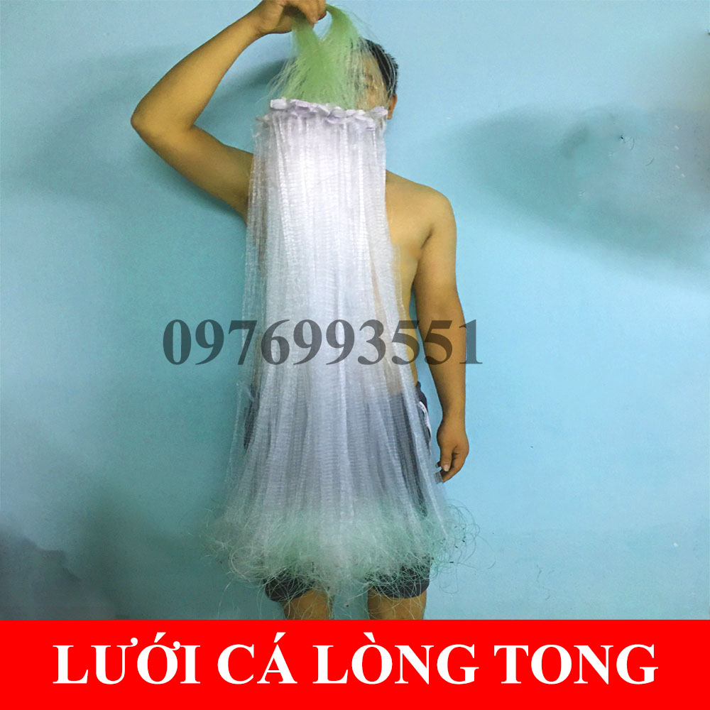 Lưới Đánh Cá Lòng Tong- Dậu 1m,Dài 50m,then 0.5,mắt 1cm ( Loại xịn  ) như Hình