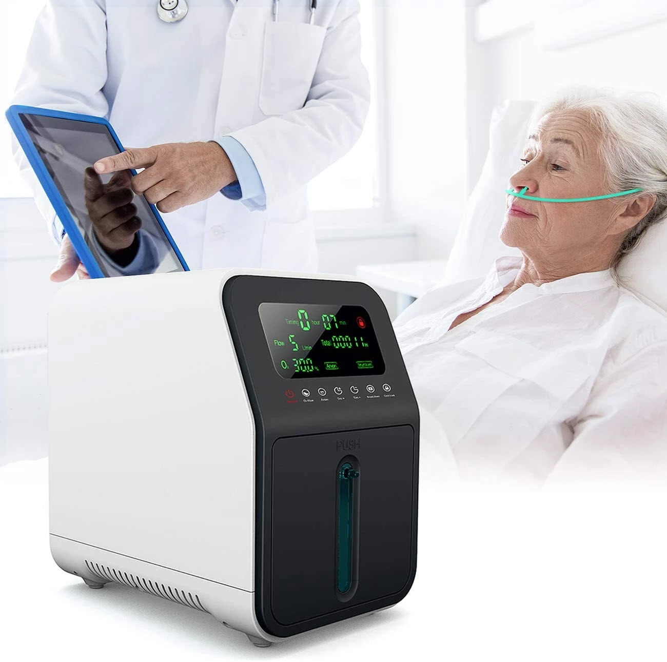 Máy tạo ô-xy cho gia đình 5 lít aurboic syk-608 - household o.xy.gen concentrator low operation noise o.xy.gen generator machine for elderly/pregnant women ac 110v/220v choose