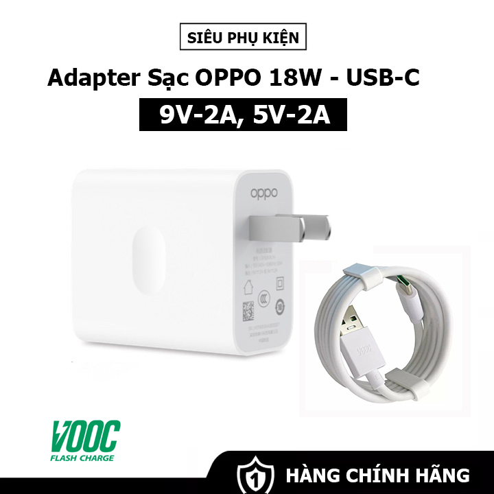 Sạc Nhanh 18W Cho Oppo A93 - Cáp Type C - Chính Hãng
