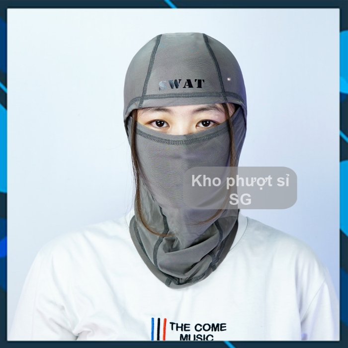 Nón mũ chùm đầu Ninja M1 Swat 3 in 1 cao cấp chống tia UV đội Fullface - Đội nón bảo hiểm 3/4 thấm hút mồ hôi chống bụi - Khăn trùm đầu Ninja 3in1