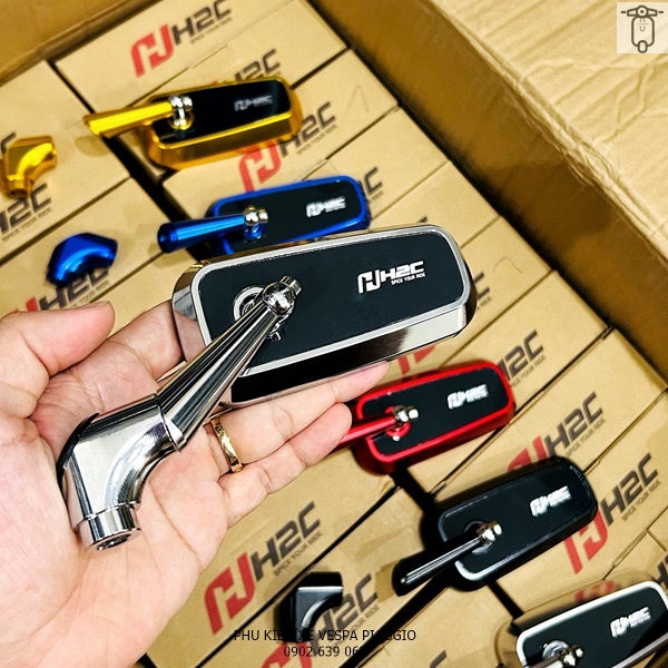 Gương Vespa H2C Chân Ngắn hàng gia công CNC cao cấp