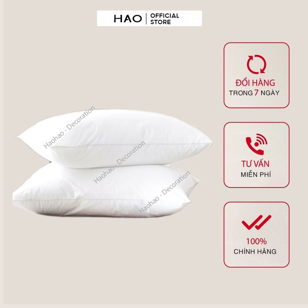 Ruột gối đầu bông gòn cao cấp - Lõi bông gòn kháng khuẩn kích thước 45x65(cm)