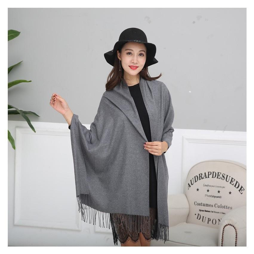 Khăn len quàng cổ mùa đông Cashmere thời trang nam nữ, loại cao cấp hàng chuẩn kích thước 200 x 70cm, nặng 250g