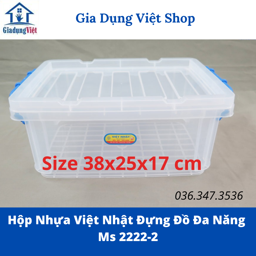 [Nhựa Việt Nhật] Hộp Nhựa Việt Nhật Đựng Đồ Đa Năng 2222-2