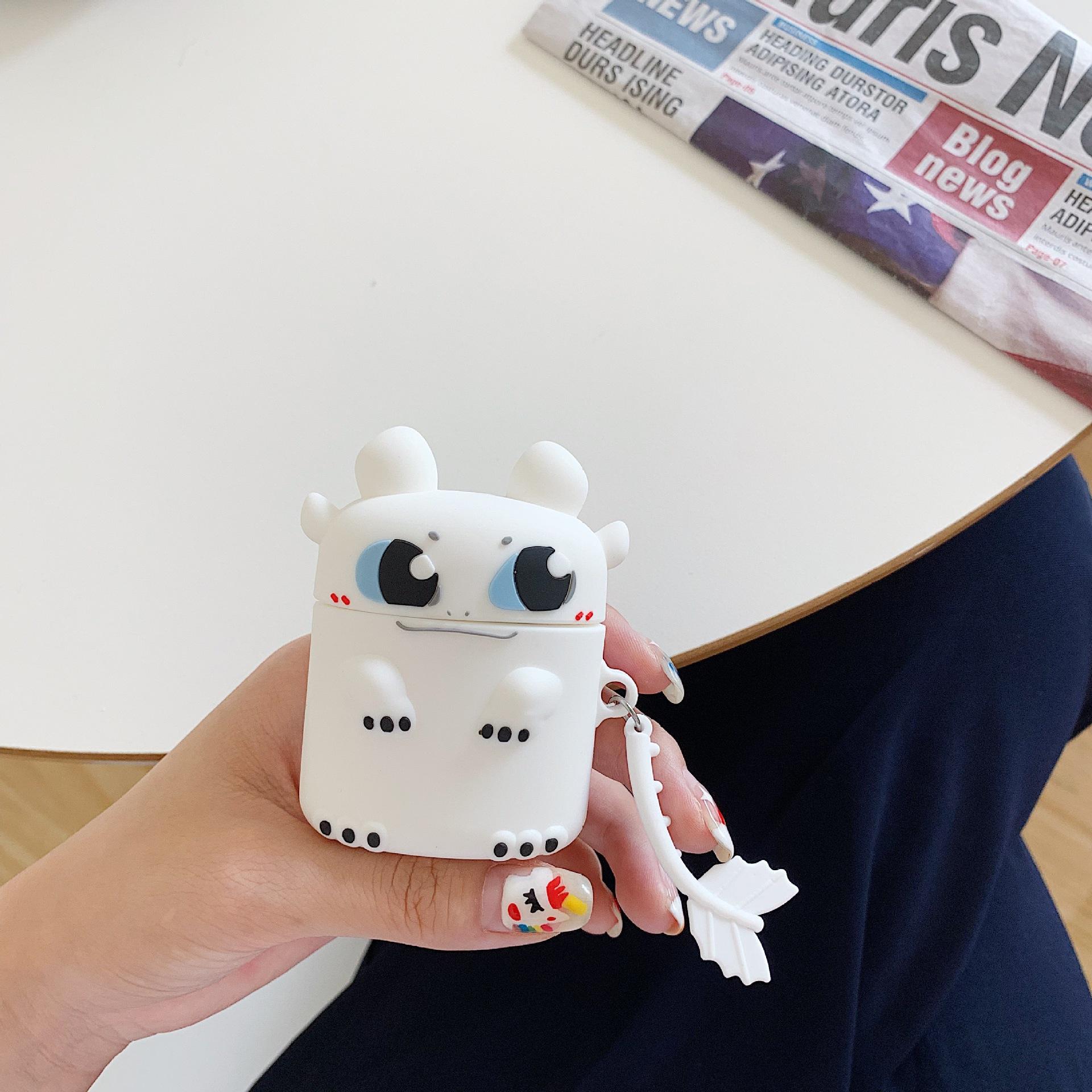 Airpods case Ốp bảo vệ dành cho Airpods 1 2- Hình Khủng Long Răng Sún