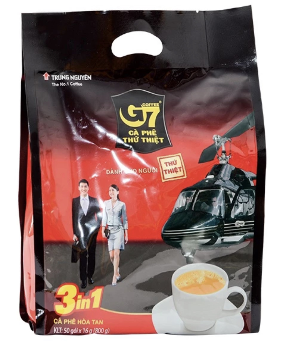 Cà phê hòa tan 3 in 1 bao gồm 50 gói nhỏ x 16 gam