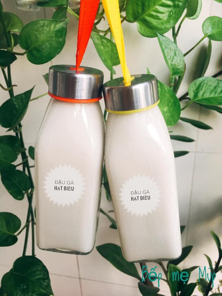 Combo 3 Chai thủy tinh vuông 350ml nắp dây xách