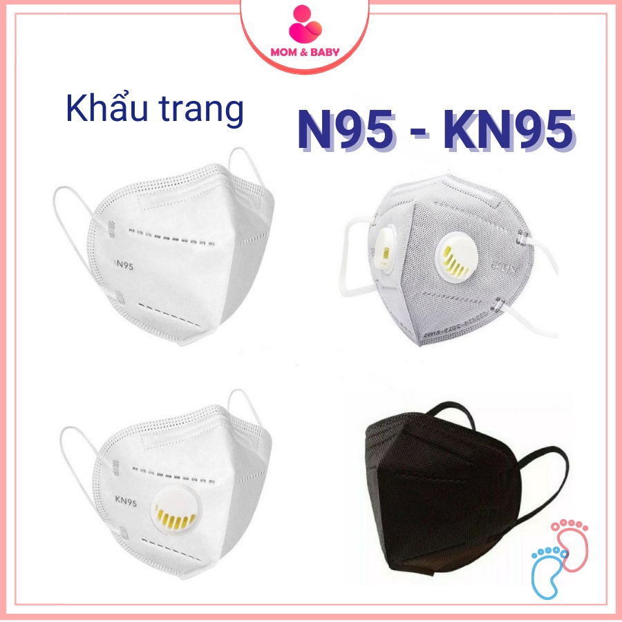 Set 50 chiếc Khẩu trang y tế N95 Có Van Thở 5 lớp chống bụi mịn