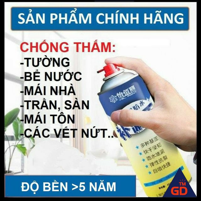 Bình xịt chống thấm đa năng - Sơn xịt chống thấm dột Waterproof Spray Polyurethane 450ml - lọ sơn xịt chống thấm dột - Bình xịt chống thấm - bình xịt chống thấm tường nhà.