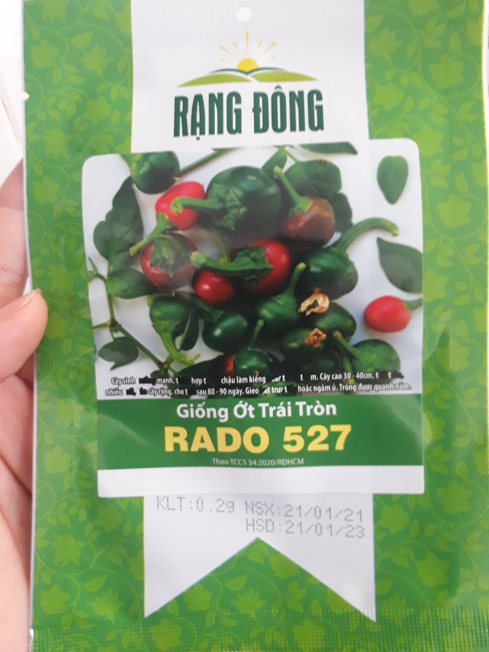 Hạt giống ớt trái tròn trồng quanh năm, trái sai, dễ chăm sóc