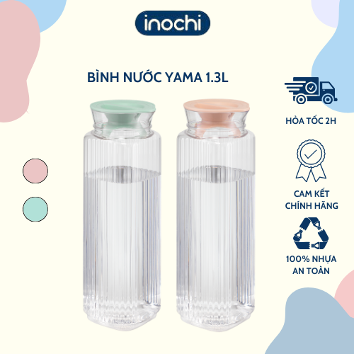 Bình nước Yama 1.3L - Bình đựng nước đa năng, Bình đựng nước gia đình - Thân thiện và Tiện dụng - Hàng chính hãng INOCHI - Tiêu chuẩn Nhật Bản