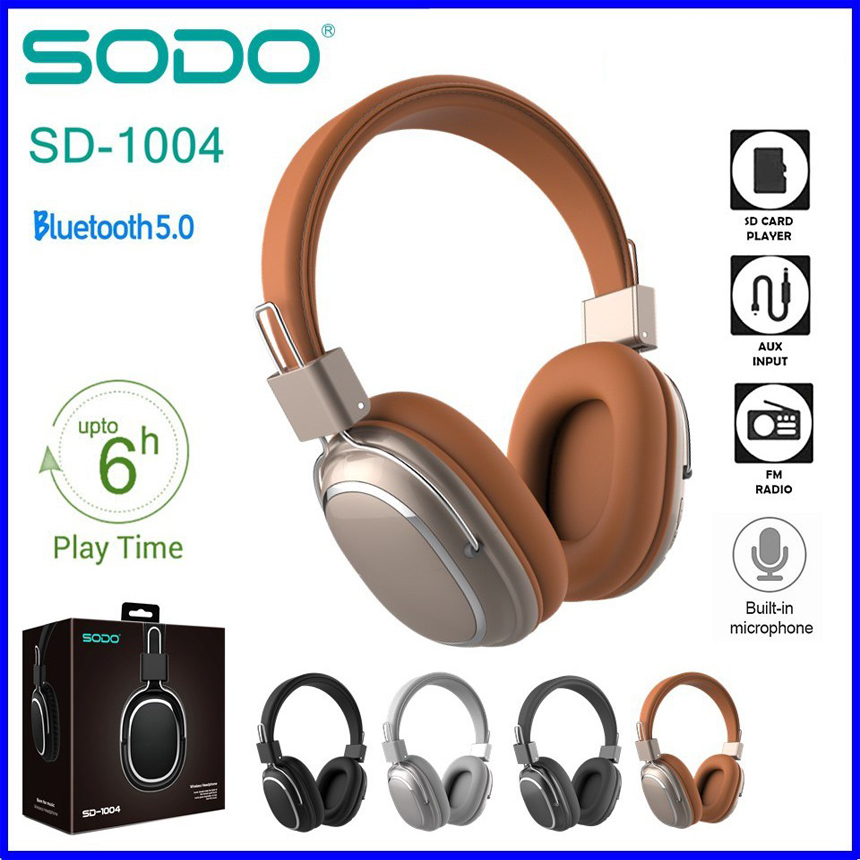 [HCM]Tai nghe Headphones Tai Nghe Bluetooth không dây SODO JBL SD 1004 Loại xịn  tai nghe chống nước tích hợp âm thanh chất lượng cao giá ưu đãi