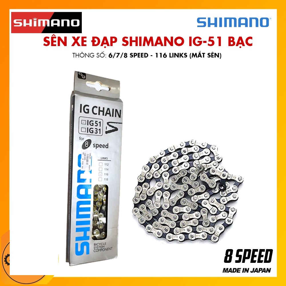 Xích Sên xe đạp 6/7/8 Tốc Độ SMN IG51 8 Speed