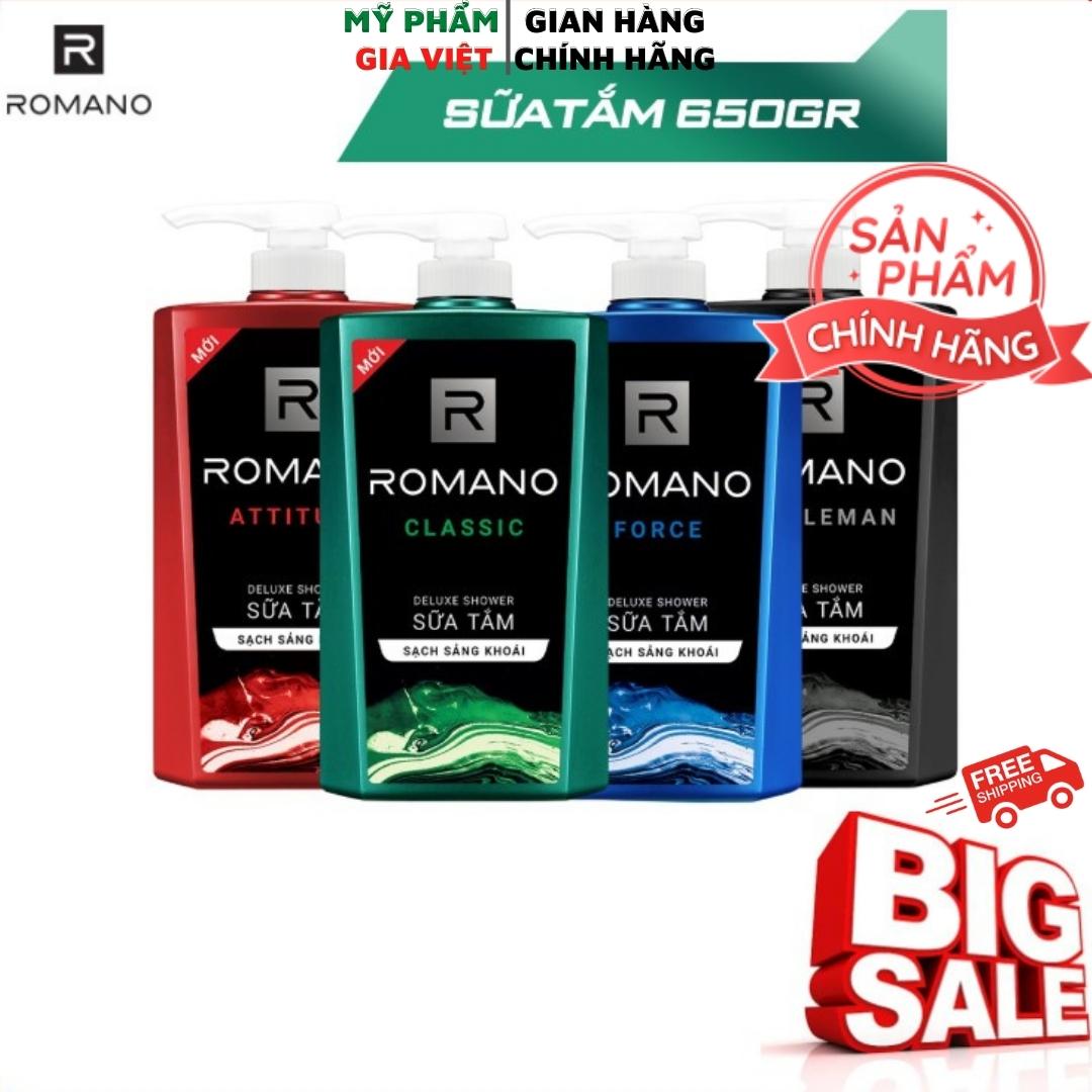 Sữa tắm cao cấp romano 650g/chai