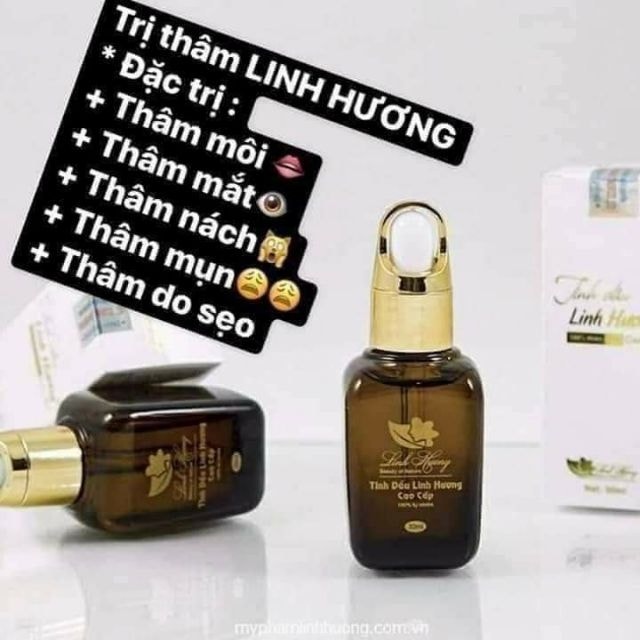 [CHÍNH HÃNG] Tinh dầu khử thâm cao cấp  Linh Hương (thâm mụn , thâm mắt, thâm môi) lọ 30ml