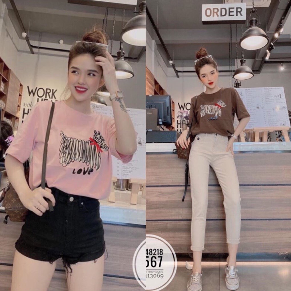 Áo thun hình chú chó dễ thương - a2