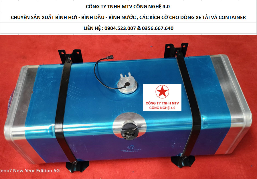 BÌNH DẦU CHO XE TẢI VÀ XE CONTAINER 345L