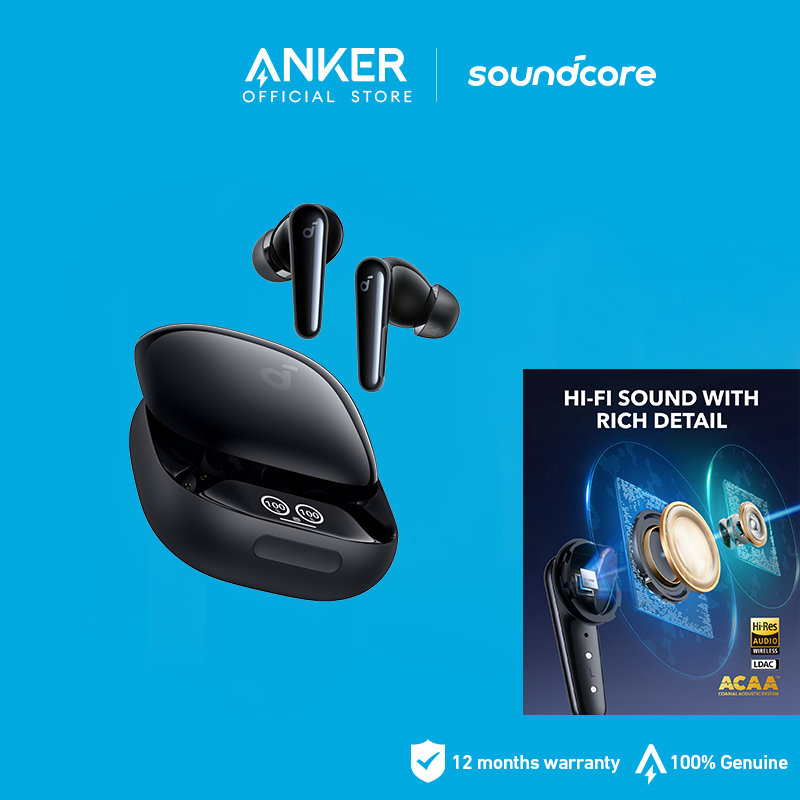 Soundcore Liberty 4 Pro by Anker, Noise Cancelling Wireless Earbuds, 7-Sensor and Real-Time Adaptive Noise Cancelling, 2× Faster Charging, Studio-Level Hi-Fi Music, Clear Calls with 6 Mics and AI