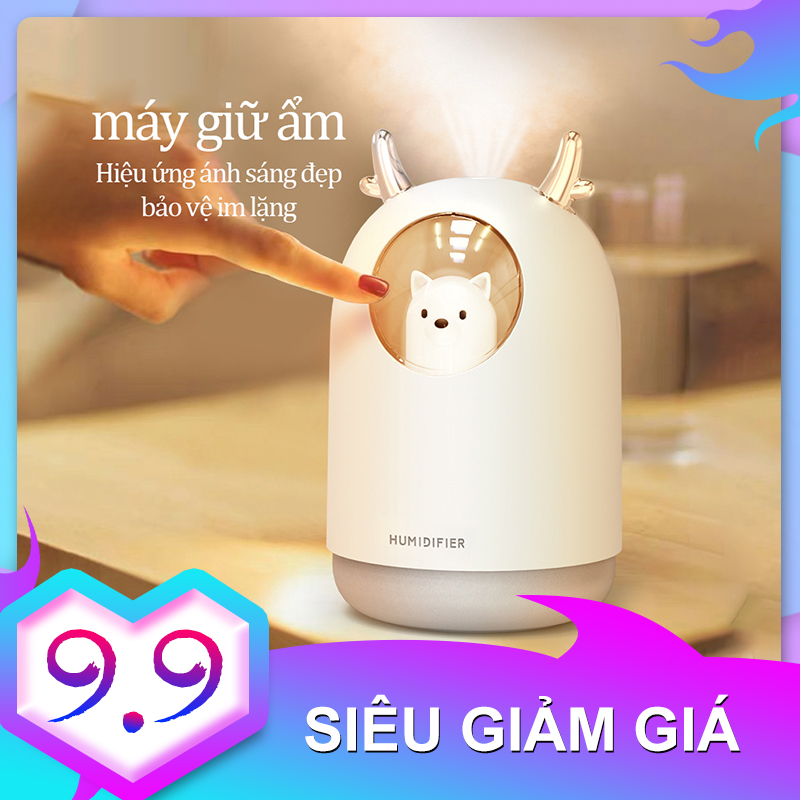 【New Be】Máy tinh dầu mini, máy khuếch tán tinh dầu mini, máy tạo độ ẩm USB mini máy phun sương cầm tay dễ thương, máy khuếch tán không khí ban đêm có đèn ngủ cho bé phòng bé nhà văn phòng