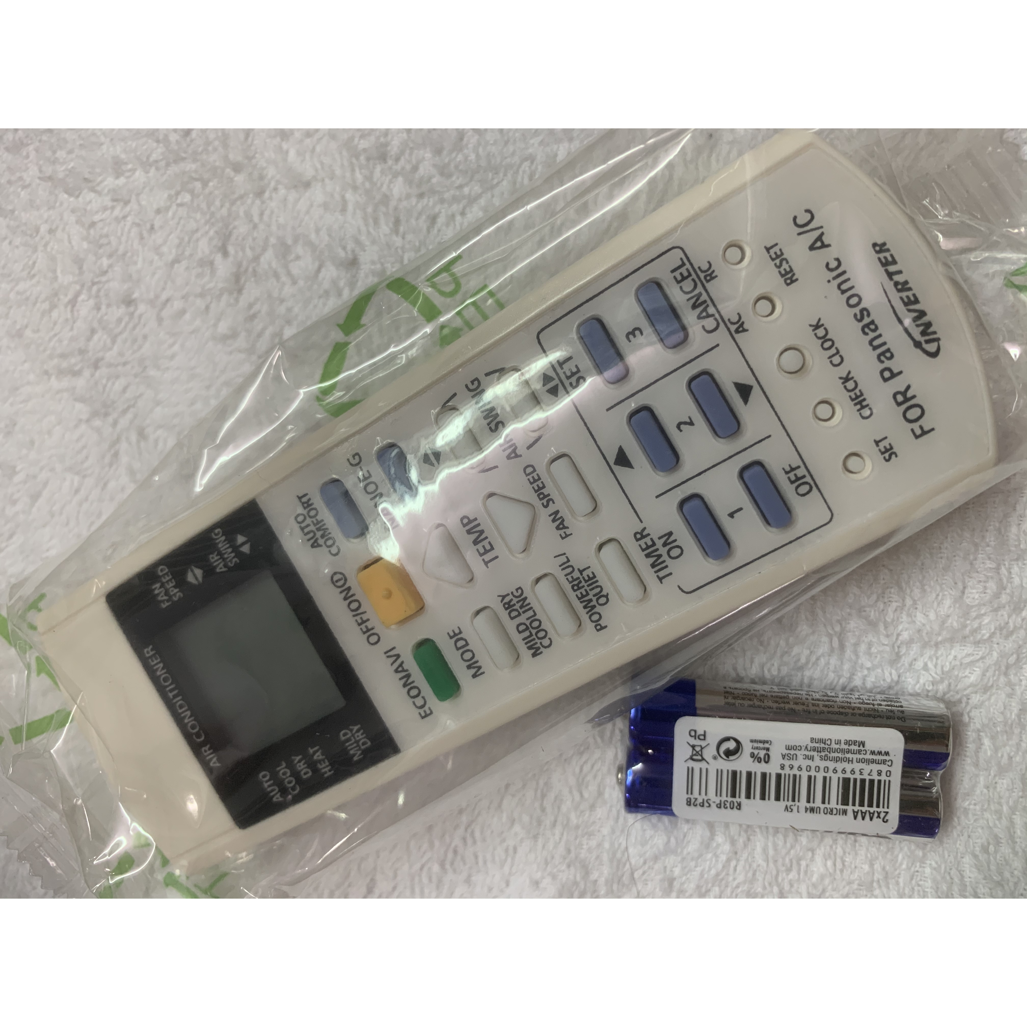 Remote điều khiển máy lạnh điều hoà panasonic inverter nhỏ