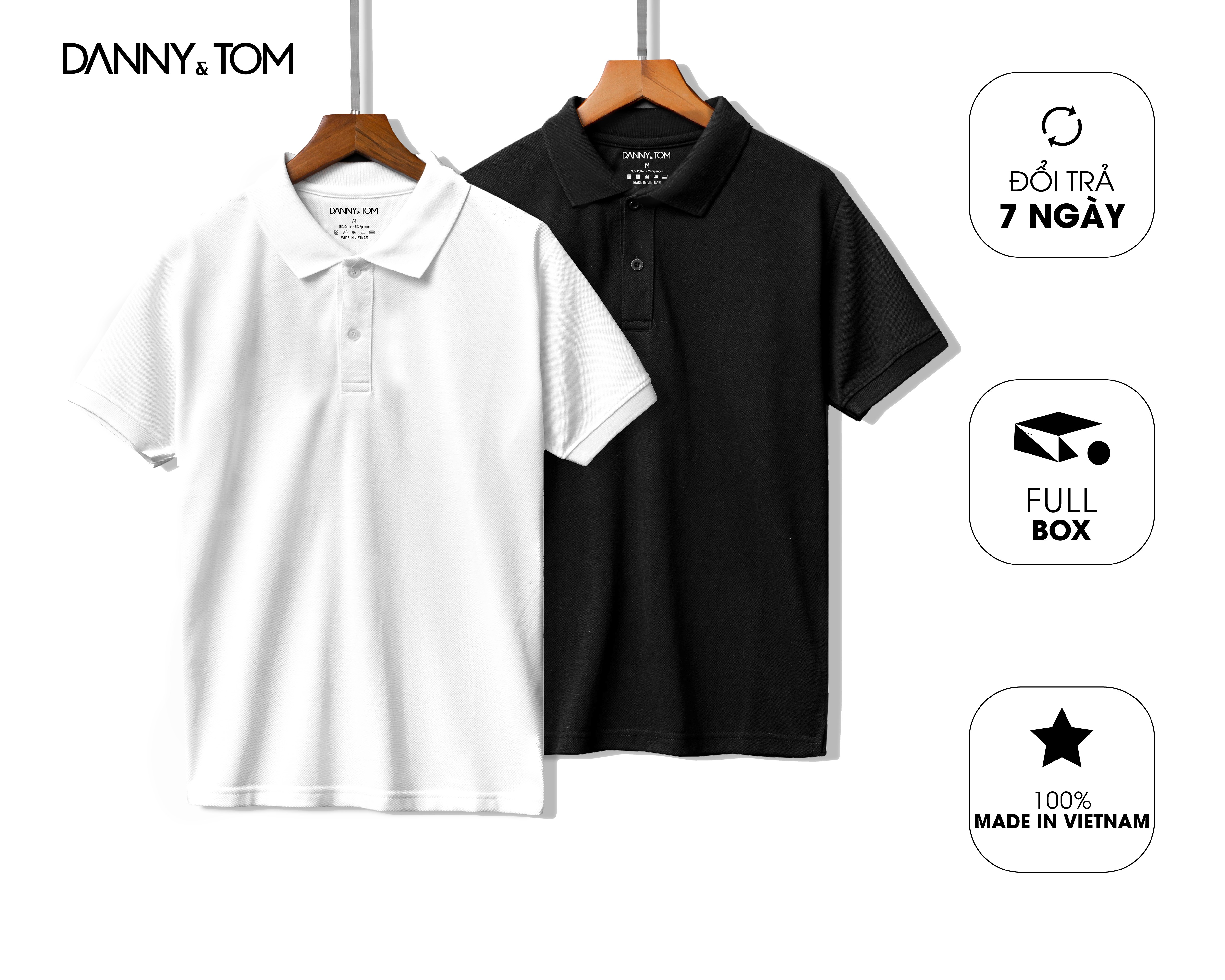 Áo thun Polo Nam trơn Cổ Bẻ cá sấu CVC Cotton Chuẩn xịn, Thoáng mát DN22 - DANNYTOM