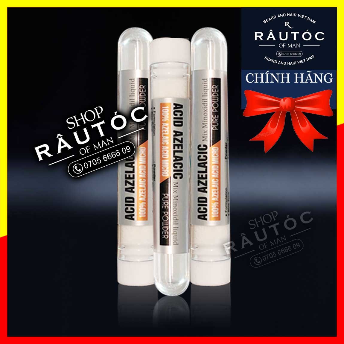 [HCM]Bột Azelaic acid pha vào Minoxildil hỗ trợ mọc tóc