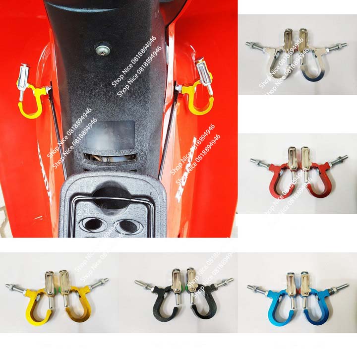 Móc treo đồ xe máy xe đạp điện hàng loại 1 nút khóa bấm giá 1 Cặp