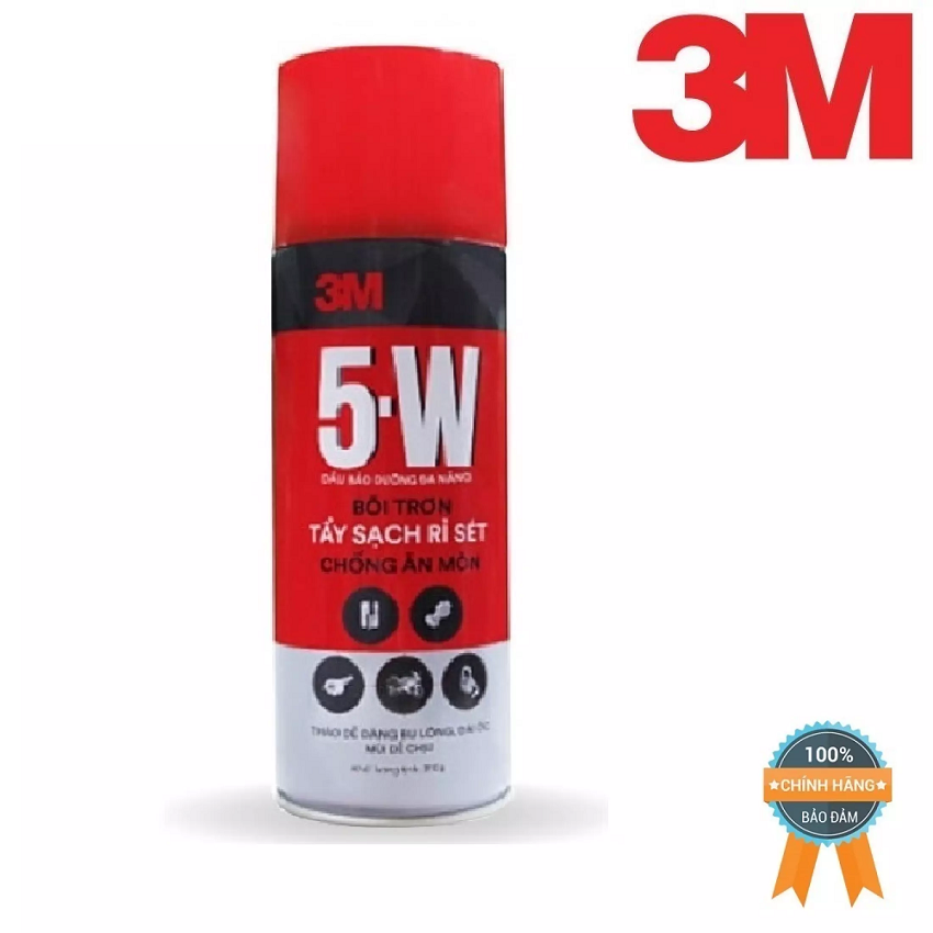 [HCM][CHỨC NĂNG] Chai Xịt Tẩy Rửa Bôi Trơn Và Chống Rỉ Sét 3M 5W 310G chống ăn mòn bề mặt kim loại nhựa cao su và các bề mặt được sơn phủ.