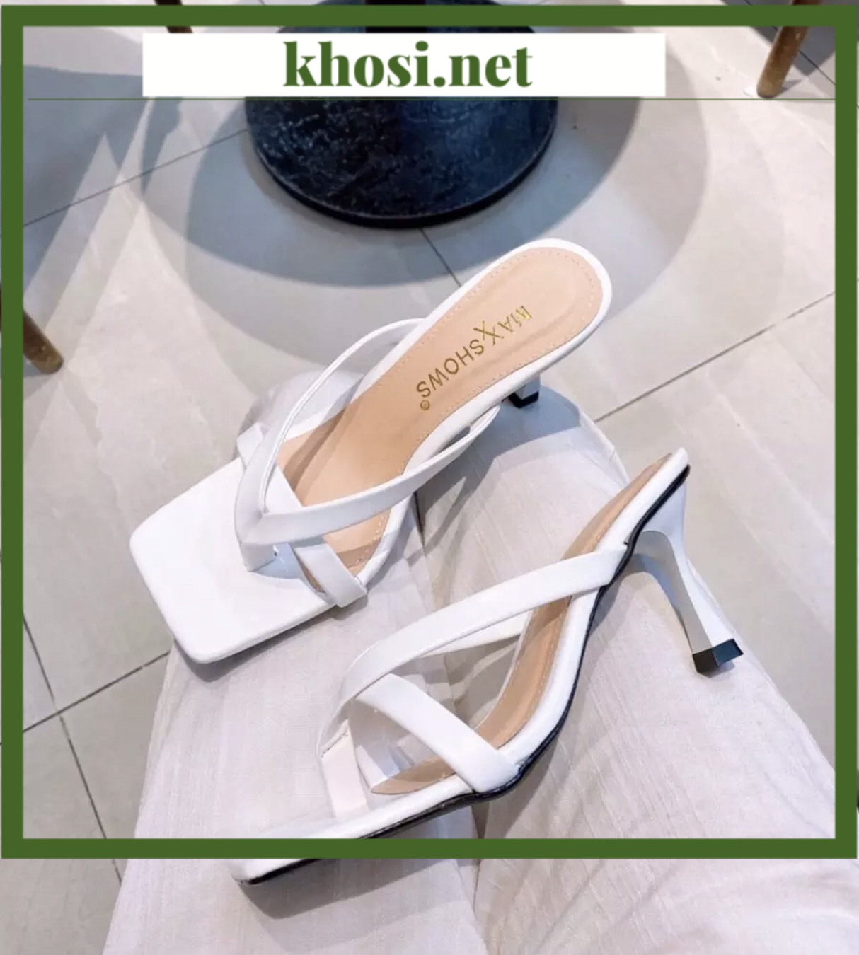 Guốc nữ, giày cao gót dây kẹp cực hot CG-0417