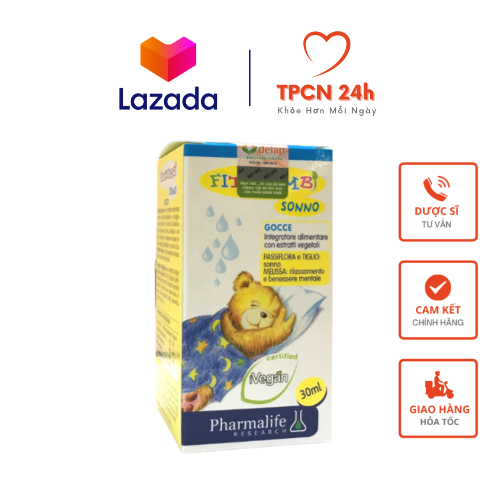 Siro ngủ ngon trẻ em FITOBIMBI SONNO - Thảo dược Châu Âu giúp bé ngủ ngon