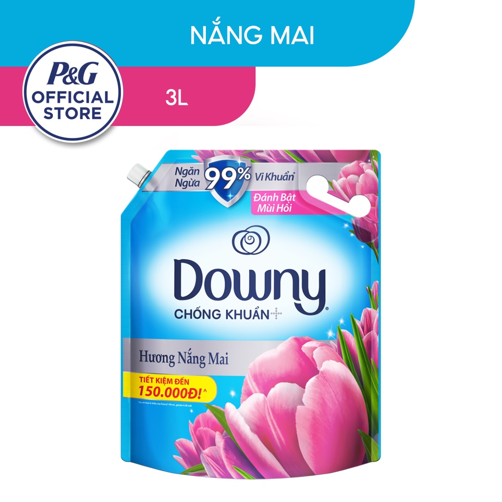 Nước xả vải downy hương nắng mai túi 3l
