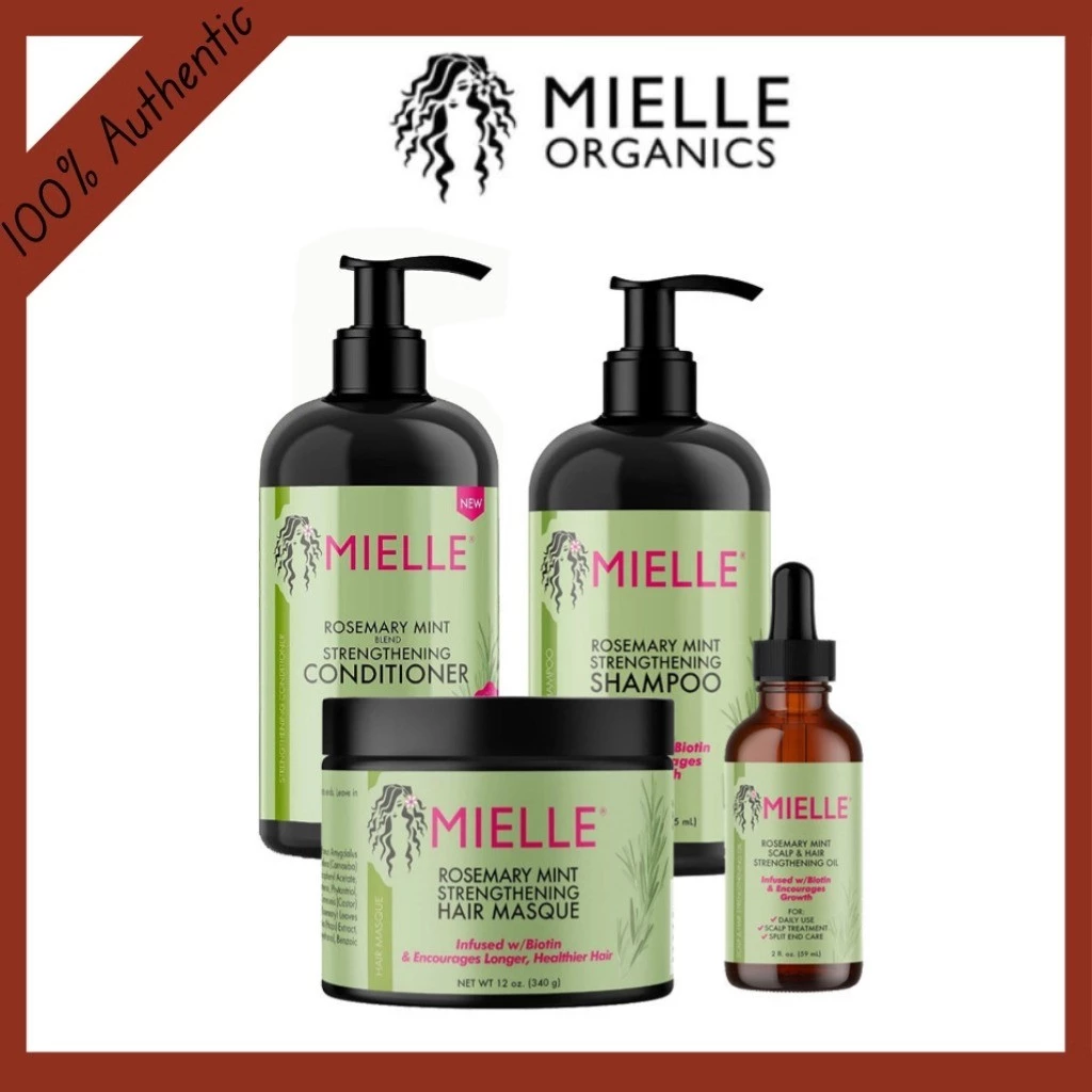 Mielle Rosemary Mint Scalp & Hair Strengthening Oil 59ml/Shampoo 335ml