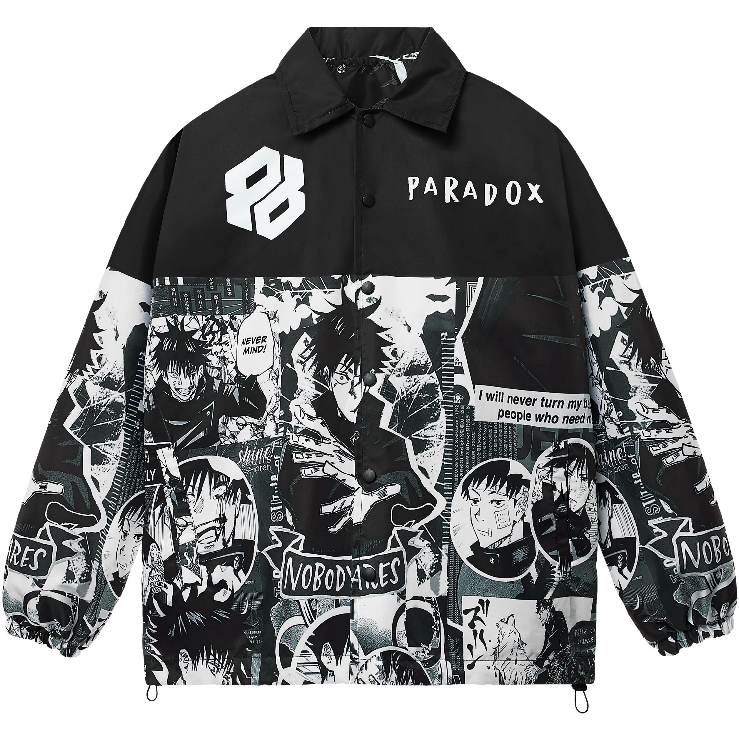 Paradox áo khoác dù statement over-printed jacket