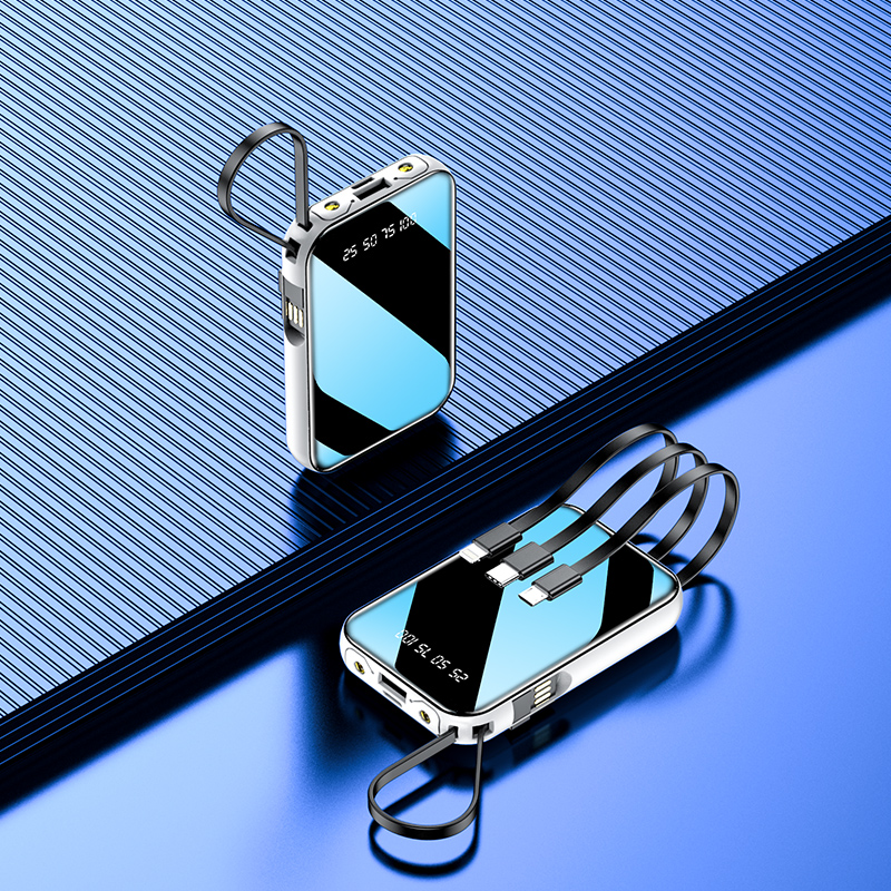 Sạc Pin Dự Phòng 80000/50000mAh chất lượng cao, sạc siêu nhanh 4 dây full công suất 66W PD mini pin dự phòng màn hình LED pin siêu mỏng