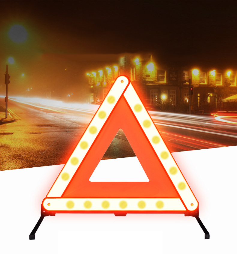 Biển cảnh báo xe ô tô (PK168) Biển phản quang xe hơi- 45*45cm di động đặt lòng đường