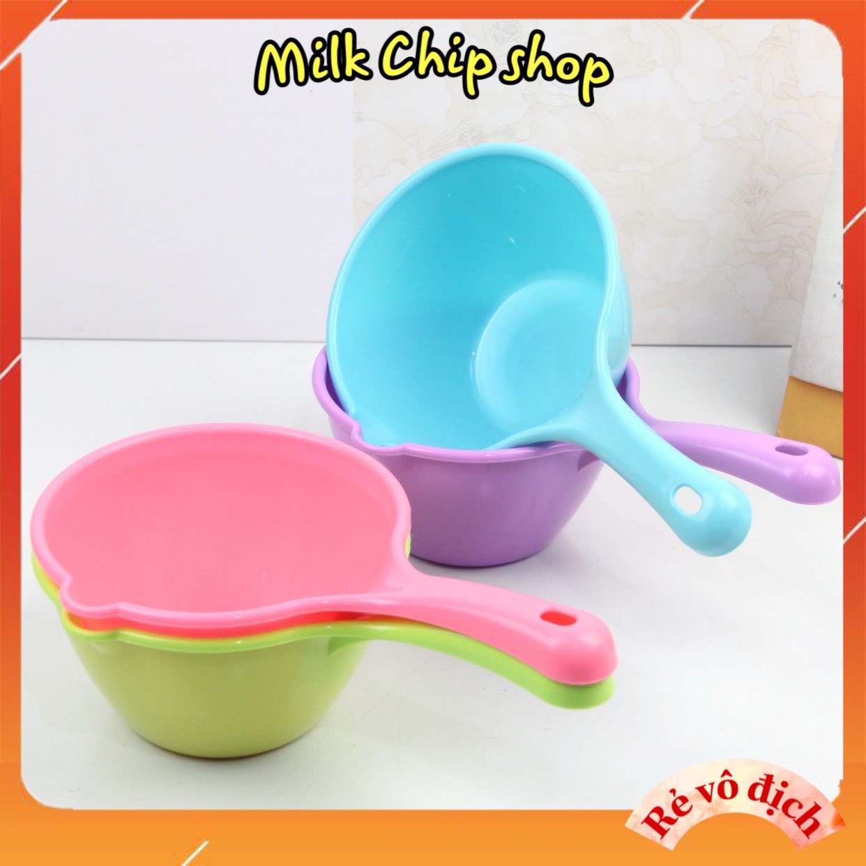 Gáo múc nước bằng nhựa, ca múc nước gội đầu, tắm cho bé, sử dụng trong nhà bếp