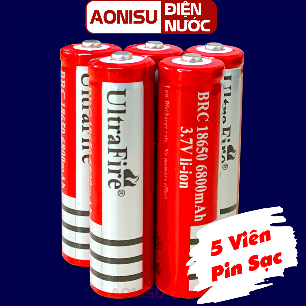 (Combo 5 Viên) Pin sạc ULTRAFIRE LX 18650 6800mAh 3.7V Li-ion - Pin Sạc, Pin 18650, Cell Pin, Pin Sạc Dự Phòng, Chất Lượng Cao AONISU