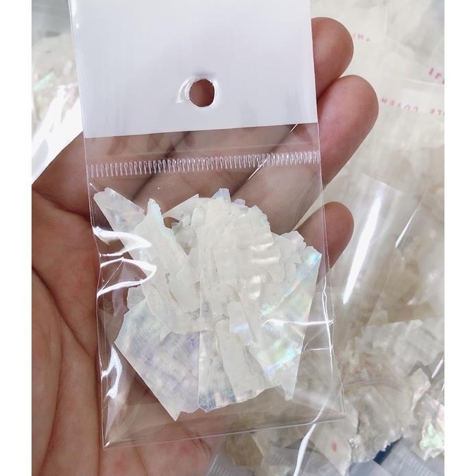 HOT SALE Xà cừ trắng ẩn móng - đắp gel đắp bột ẩn xà cừ xà cừ mỏng phụ kiện nail