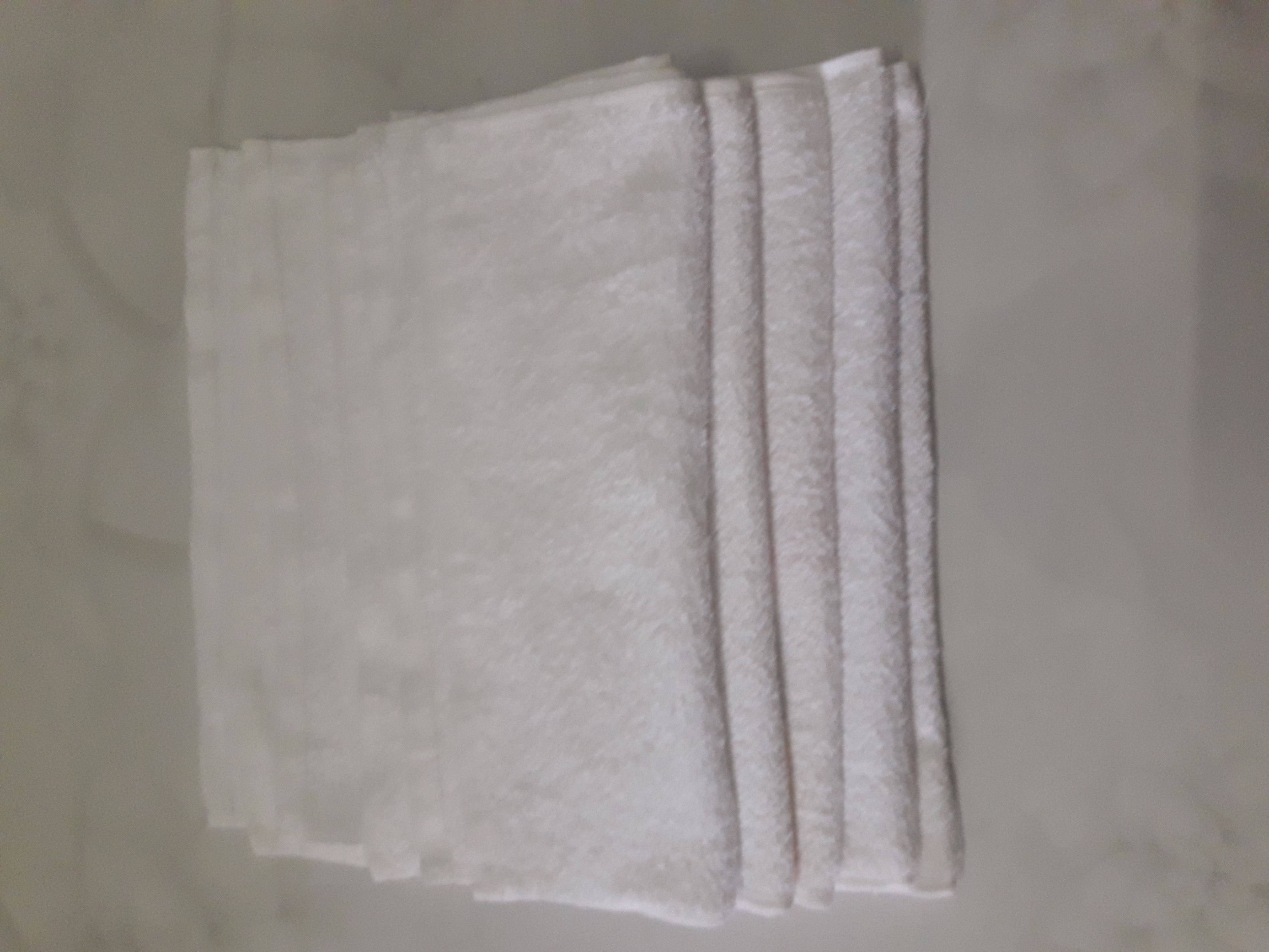 Combo 10 cái KHĂN 30 X 35 (Trắng, loại dày) 100% Cotton, làm NAIL - LAU MẶT - LAU TAY... , iN LOGO + 3k