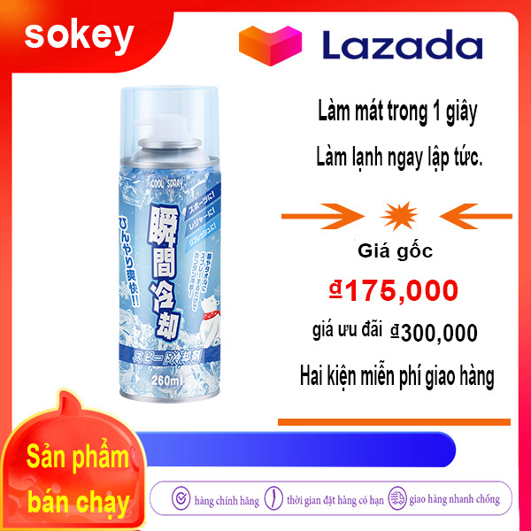 Bình xịt làm mát đông lạnh, vật dụng cần có cho trên ô tô, và nó thích hợp để làm chườm đá, xịt làm mát nhanh cho cơ.
