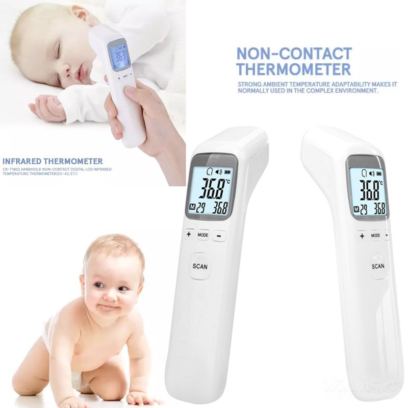 [hcm]nhiệt kế điện tử hồng ngoại đo trán đo cơ thể cho bé loại cao cấp có đèn 9