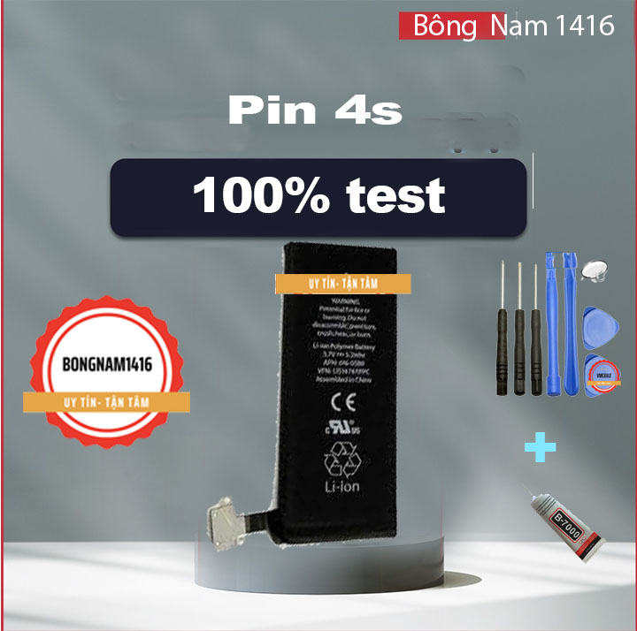 Pin thay thế dành cho i/phone 4s tặng bộ sửa để thay thế tại nhà.