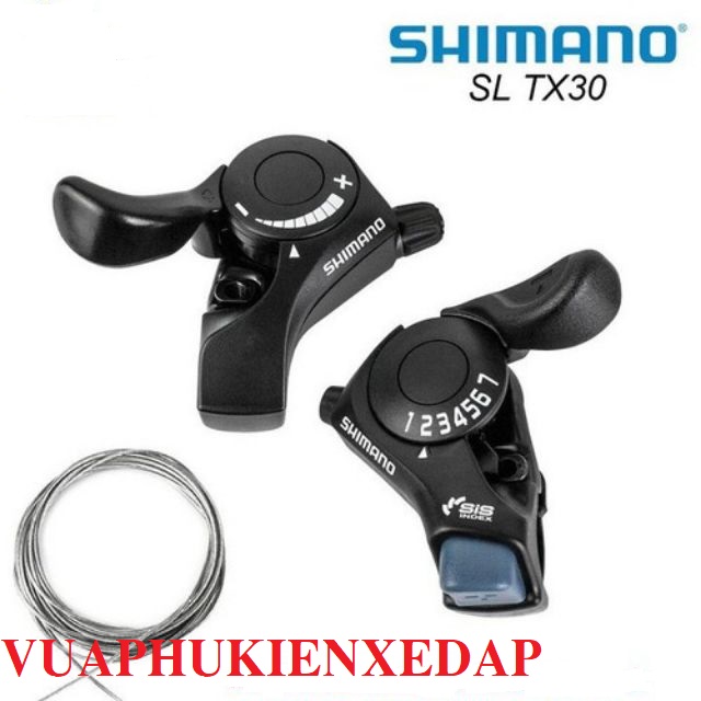 Tay đề gạt shimano st-tx30-ln 3x7 xe đạp thể thao