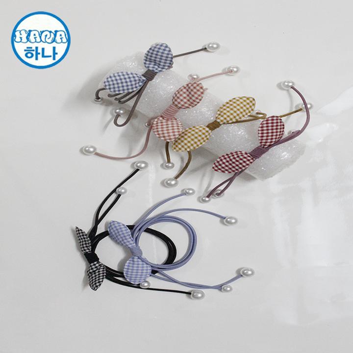 Dây cột tóc Hàn Quốc nơ xinh đính ngọc trai siêu xinh siêu dễ thương