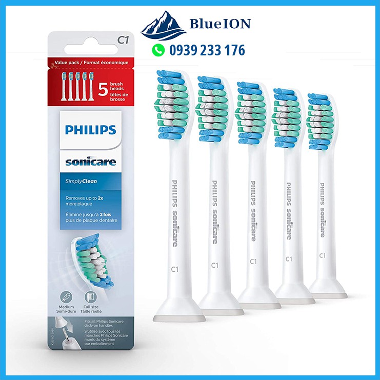 Đầu bàn chải điện philips sonicare c1 simplyclean hx6015/03 hx6012/03