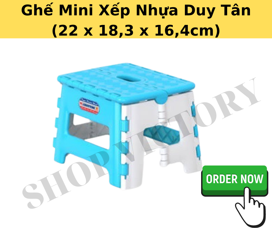 Ghế Mini Xếp Nhựa Duy Tân chính hãng (kích thước 22*18,3*16,4cm)