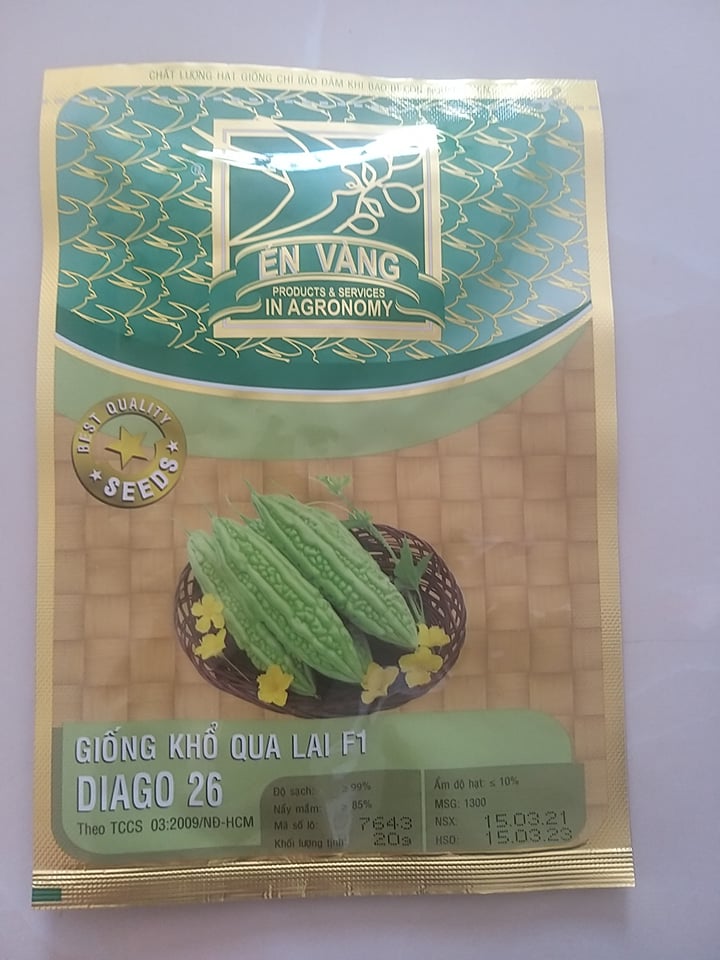 Hạt giống khổ qua lai F1 Diago 26 Én Vàng gói 20g